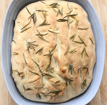 rosemary focaccia loaf of bread