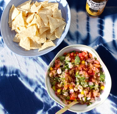 Mexican shrimp ceviche