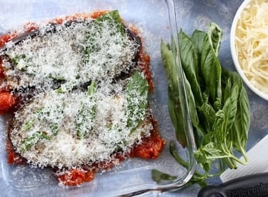 eggplant parmesan uncooked