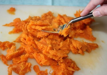 mashed sweet potato
