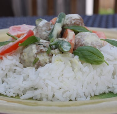 green curry turkeyballs