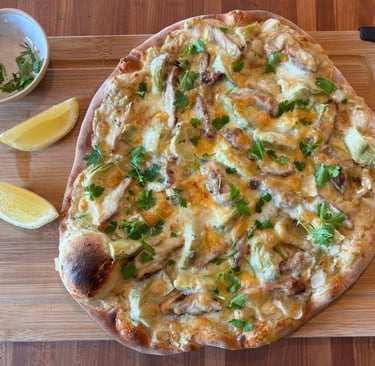 chicken artichoke pizza