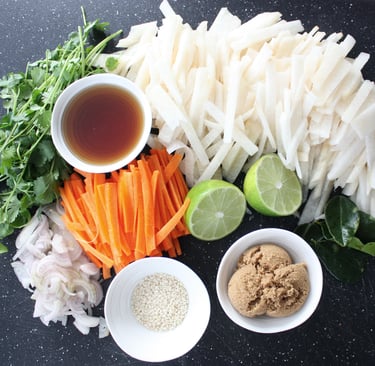 ingredients for jicama salad
