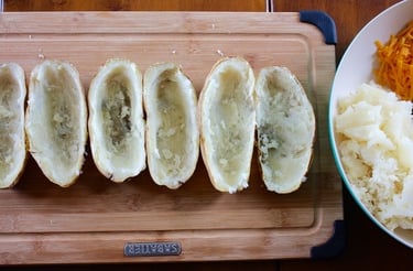 hollowed up potatoes