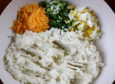 ingredients for Mom's stuffed potatoes