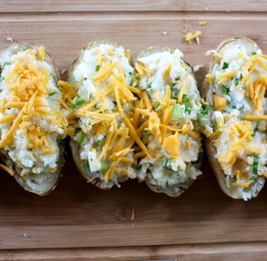 uncooked Mom's stuffed potatoes