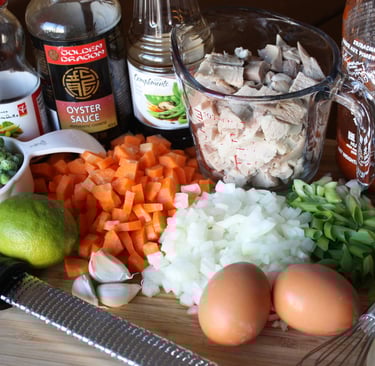 ingredients for spicy fried rice