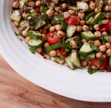 Punjabi chickpea salad (Robert's salad)