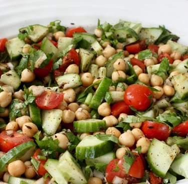 Punjabi chickpea salad (Robert's salad)