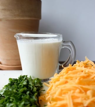 ingredients for creamy rosemary vegetable soup