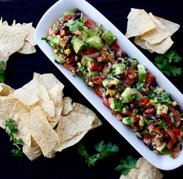 sensational summer salsa with tortilla chips