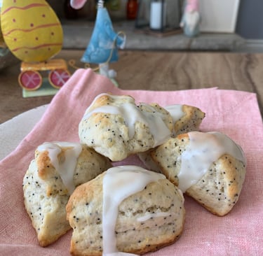 lemon poppyseed scones