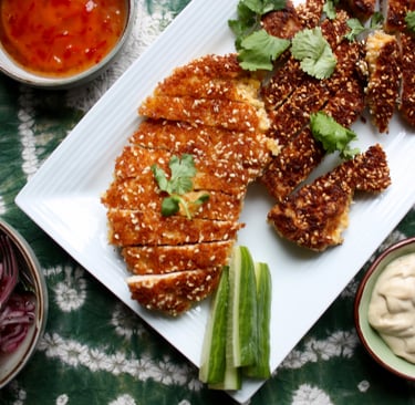 sesame crusted chicken