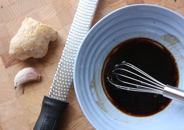 ingredients for soba salad sauce