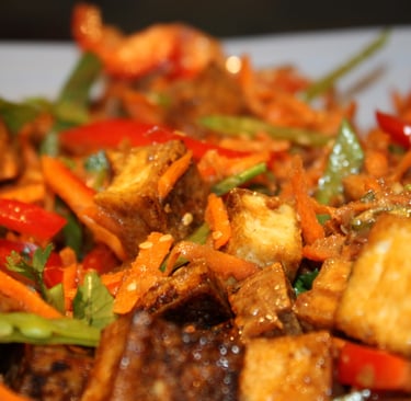Thai tofu peanut salad