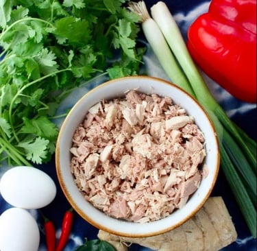 ingredients for Thai tuna cakes
