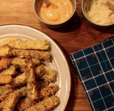 zucchini fingers with dip