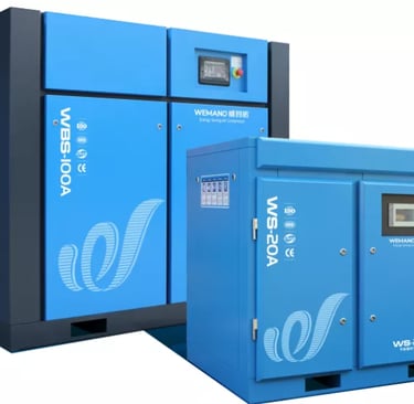 screw air compressor used in automotive manufacturing and repair