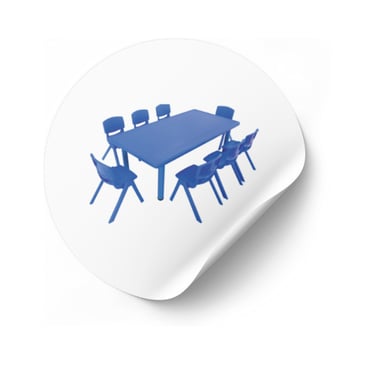 Kids plastic rectangular table