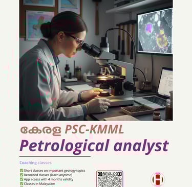 Kerala psc_ KMML-Geology_petrological analyst
