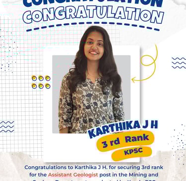 Kerala PSC assistant geologist ,Mining and geology department kerala