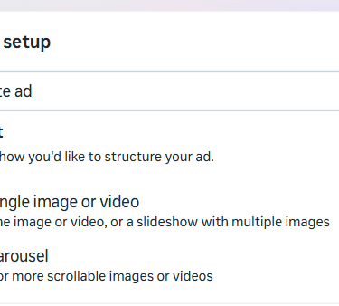 Ad Setup