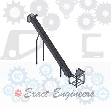 Inclined Infeed Bucket Conveyor with Vibrator Tray