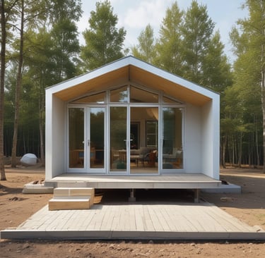 a small model of a house with a roof