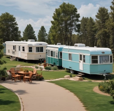 a wooden table with a few antique objects on it