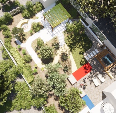 With 3D renderings, you can truly visualize and understand the proposed design (San Jose garden)