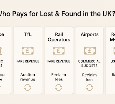 Who pays for lost & found in the UK?