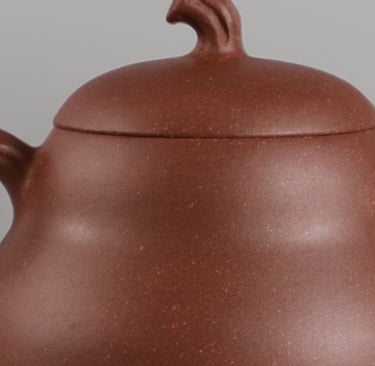 Authentic Yixing teapot with matte finish and visible clay grains
