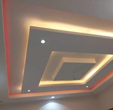 Modern ceiling design with LED lighting by Garnet Painting & Remodeling GA – Quality interior remodeling services.