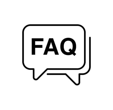 a faq speech bubble bubble bubble bubble