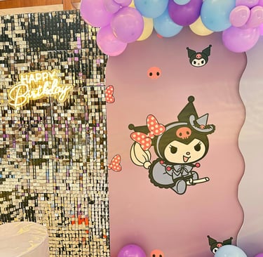 kuromi theme birthday decoration, kuromi decoration dubai