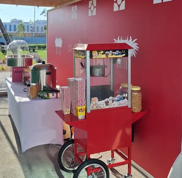 popcorn machine rental, cotton candy machine rental, sweet corn machine