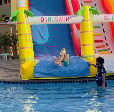 splash party dubai. waterslides for pool