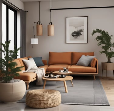 Japandi-style living room
