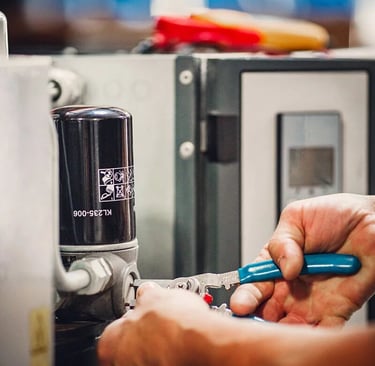 change filter of screw compressor