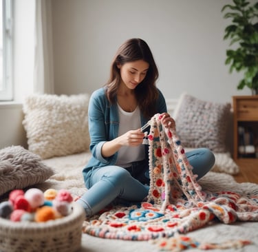 how to crochet a floral scarf