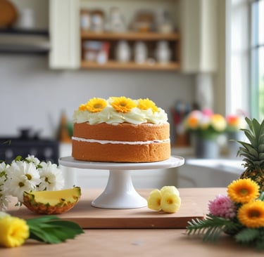 best pineappple cake recipe cake on cake stand