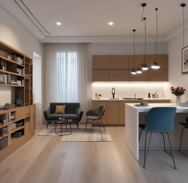 Bright living room with modern inventory