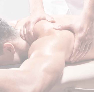 shoulder massage getting done to a men