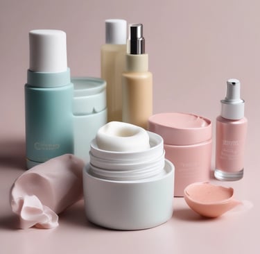 a tube of lotion sitting on top of a rock