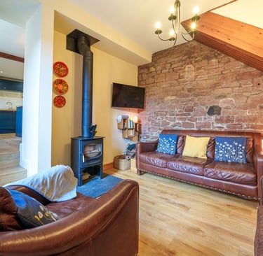 Log burning stove Cumbria holiday cottage, Armathwaite