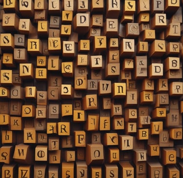 black alphabetical wall decor