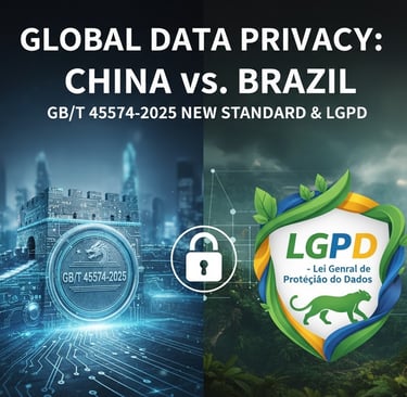 Illustrative image of data privacy: China vs. Brazil.