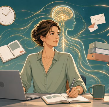 Une femme multitâche, qui écoute les signaux de son corps et gère bien son stress