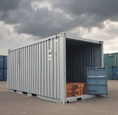 A modern shipping container used for flexible storage solutions.