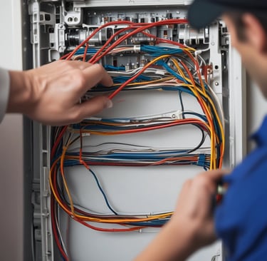 A modern home showcasing efficient electrical systems and technology.